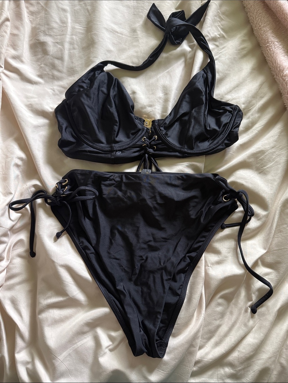 Pour Moi bikini bottoms UK14 top 36DD GUC